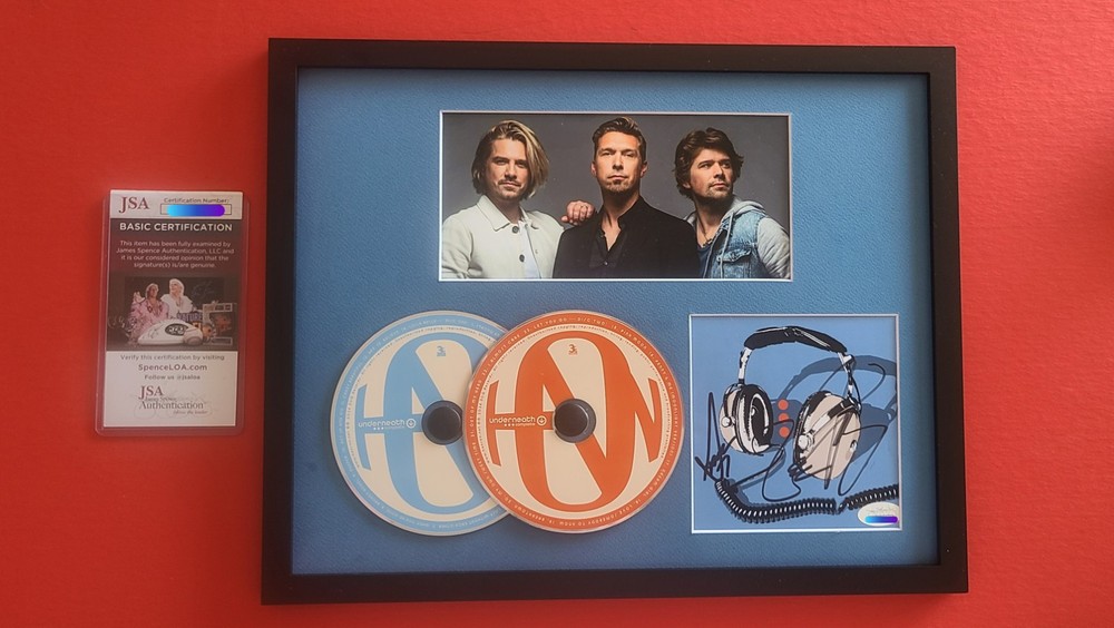 HANSON Bros. UNDERNEATH COMPLETE FRAMED CD SIGNED AUTOGRAPH ISAAC TAYLOR ZAC JSA