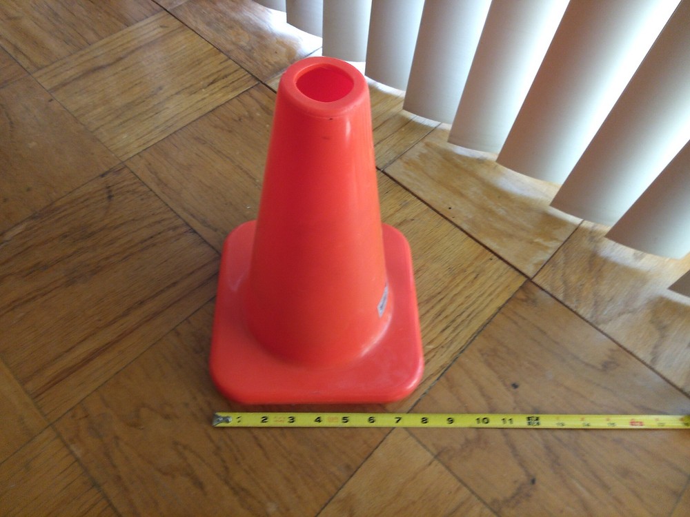 12 inches plastic safety cone orange