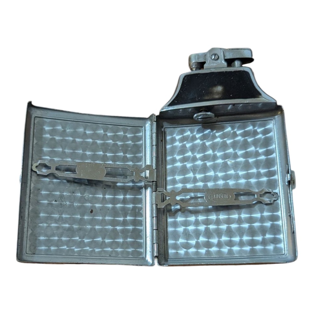 Lighter Cigarette Case Combo Vintage Art Deco Ronson Mastercase Monogram X