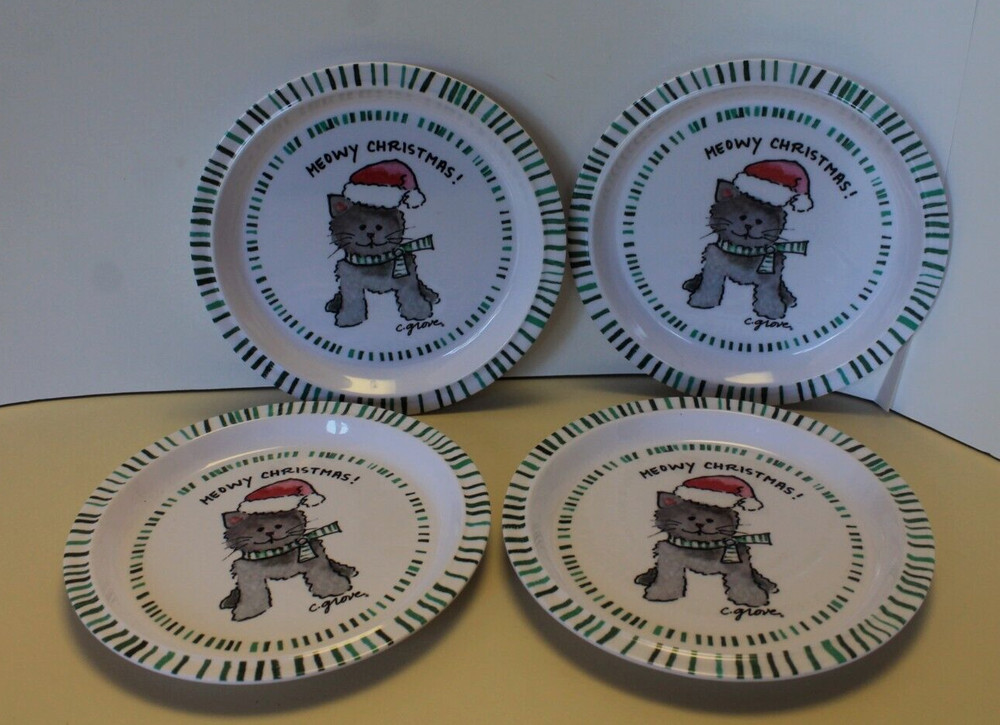 Meowy Christmas Citrus Grove Dinnerware 4 sets