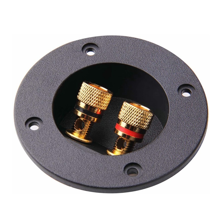 2x Speaker Box Terminal Round Screw Mounted Locking Cup Connector Subwoofer A930