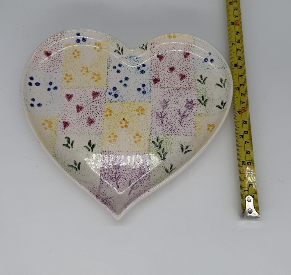 Heart Shaped Patchwork Plate – Made in Portugal, 7"
