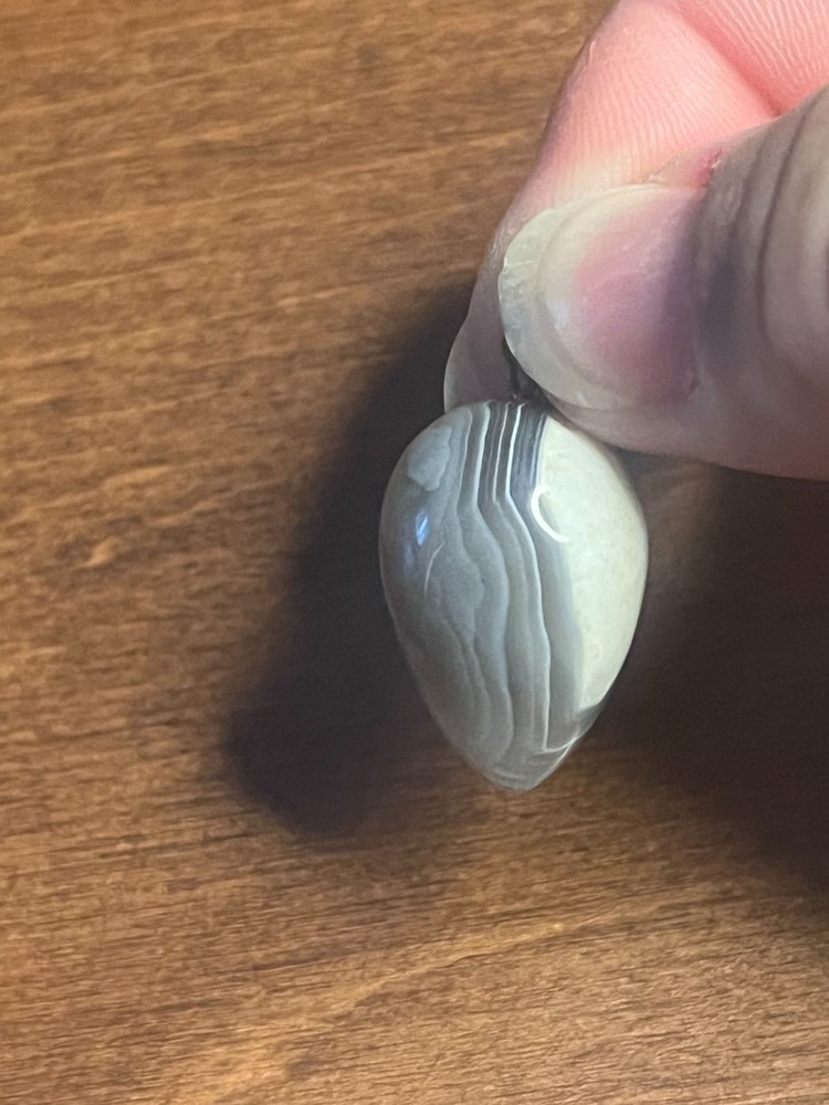 Gray Striped Botswana Agate Pendant