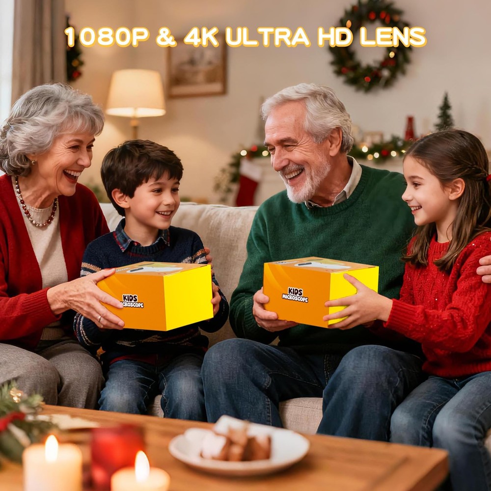 1000X Handheld Digital Microscope for Kids, Pocket with Yellow