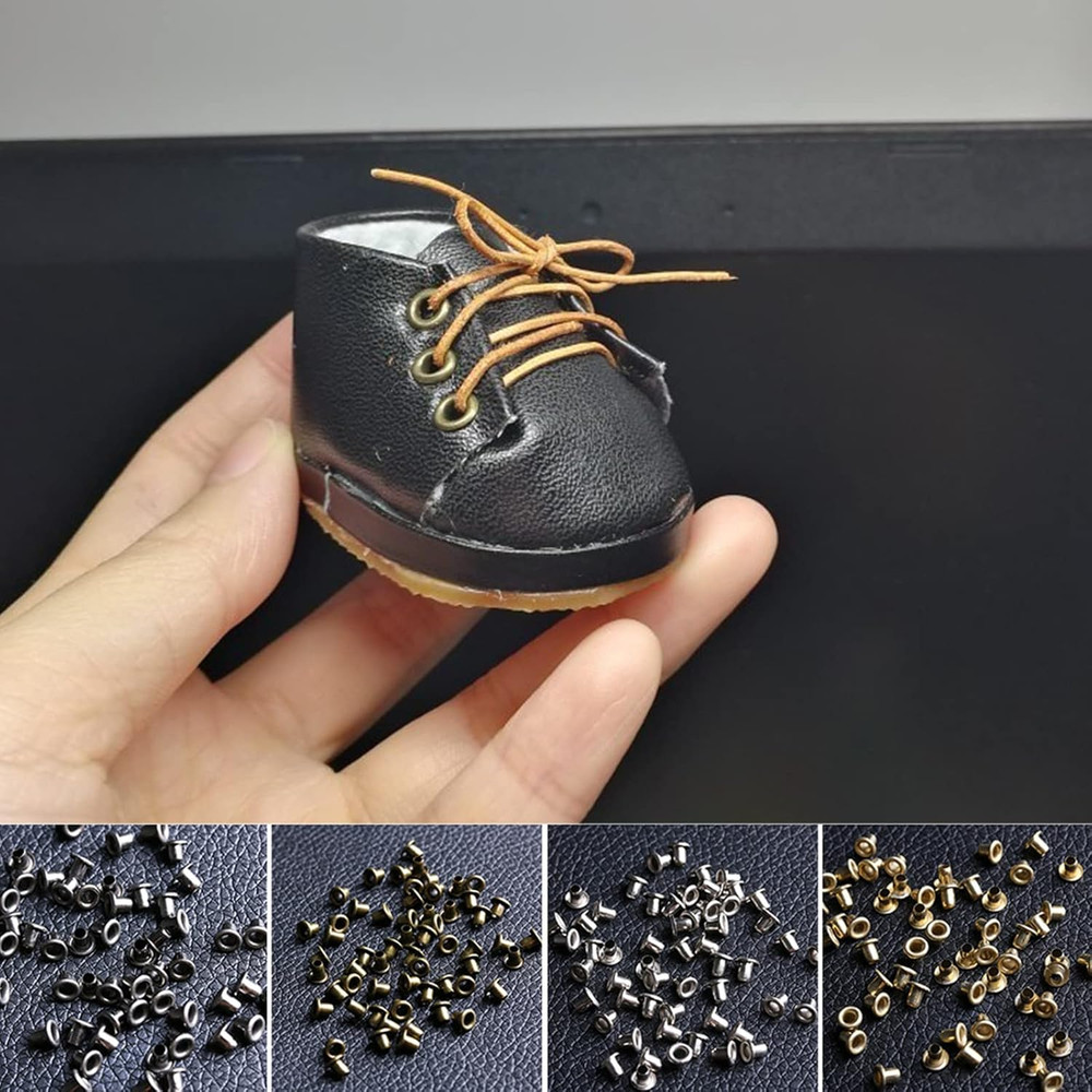 200Pcs 2MM Tiny Grommets Eyelets Self-Backing Eyelets for Beads Crafti