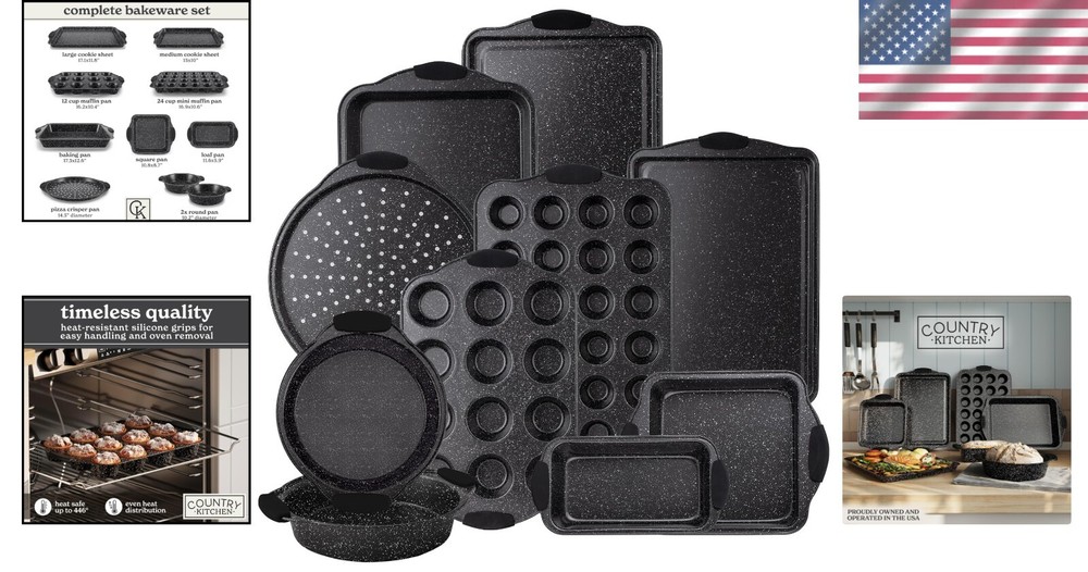 10-Piece Nonstick Baking Set, Stackable & PFOA-Free, for Modern Kitchens