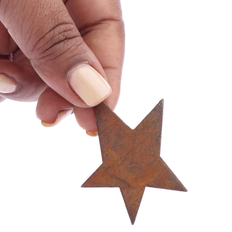 Package of 24 Rustic Tin Primitive 2" Star Cutouts