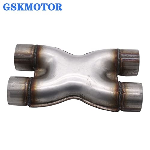 Universal Crossover X Pipe, 3" Dual Inlet/Outlet Exhaust Pipe Adapter