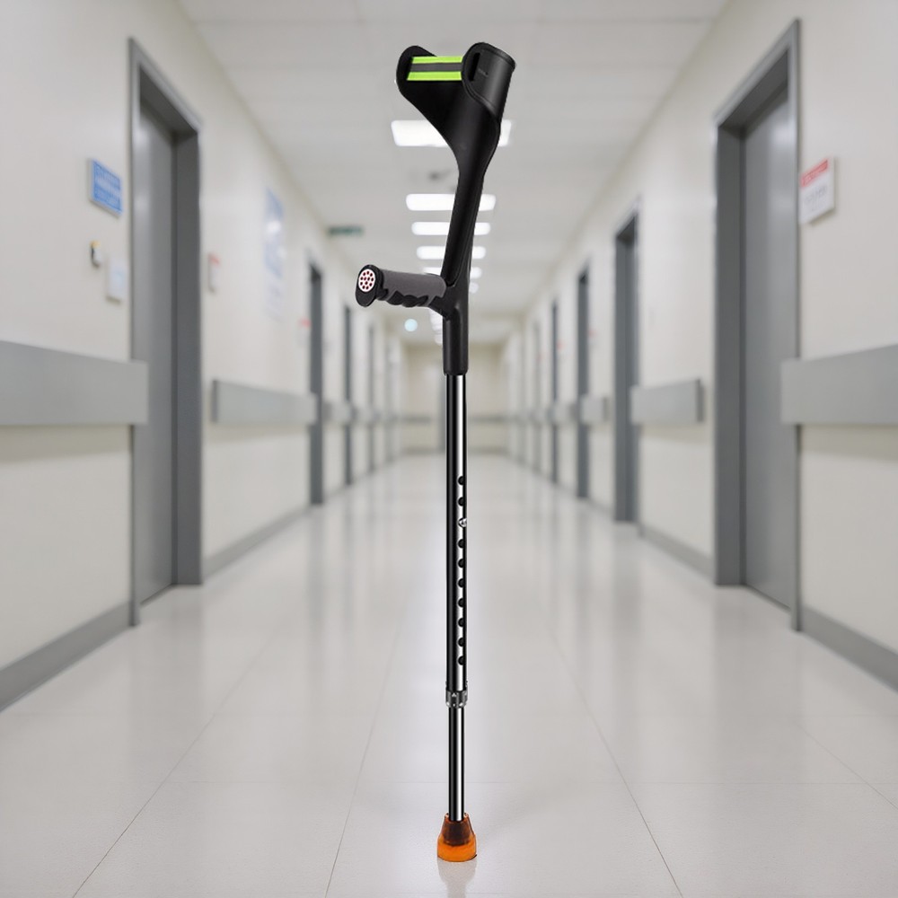 1PC Forearm Crutches Lightweight Foldable Forearm Crutch Comfortable Grip