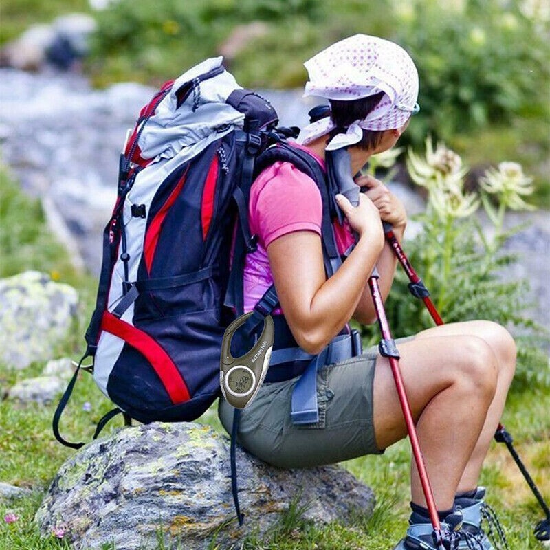 Hiking Mountaineering Digital Altimeter Barometer with Thermometer Backlight