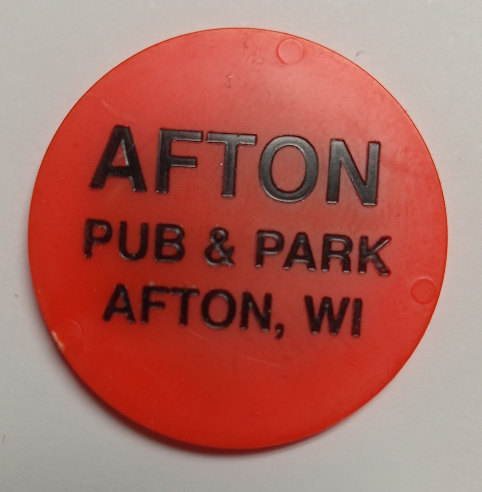 Plastic Trade Token Afton Wisconsin