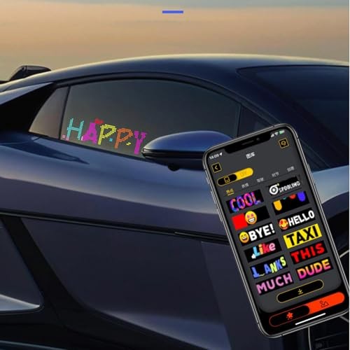 14.72x3.6in Programmable Devil Eyes LED Screen for Car Windshield 14.72x3.6 in