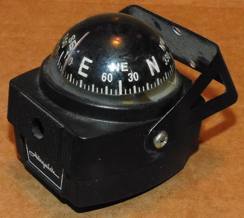 Vintage Airguide Compass Boat Auto Marine Mount AS IS