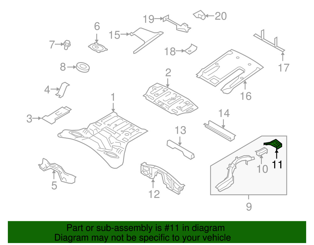 Genuine Nissan Frame Side Member Bracket 74531-JF00A