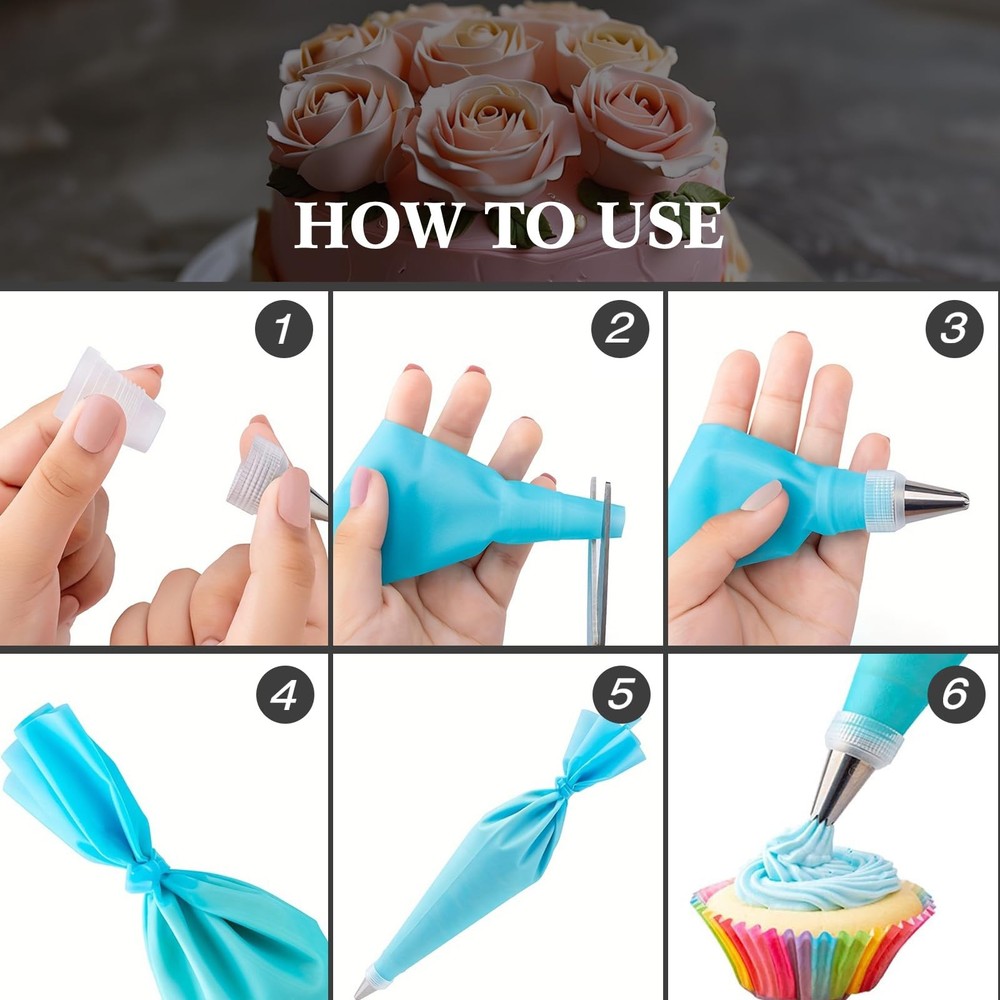 475pcs Complete Cake Decorating Kit, Cake Decorating Tools with Rotating Cake