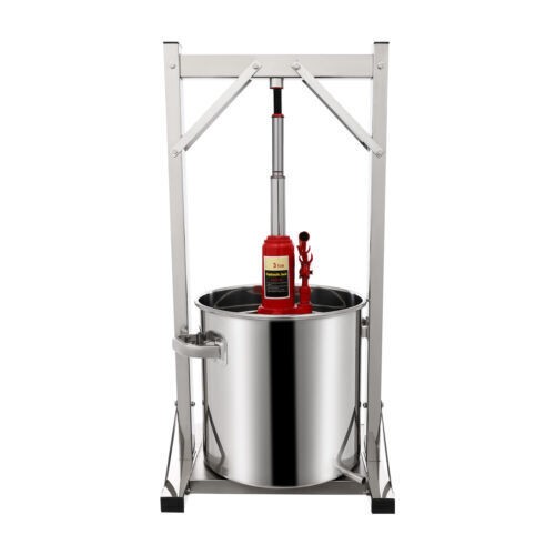 5.8Gal Fruit Wine Press, Manual Stainless Steel Cider Press with Hydraulic Jack