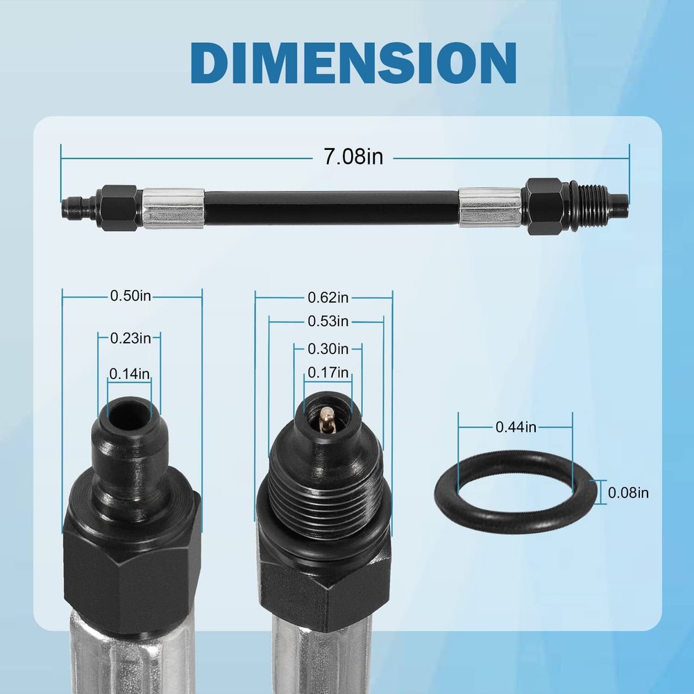 TU-15-24 Diesel Compression Test Adapter M14-1.25 Glow Plug Thread Adapter