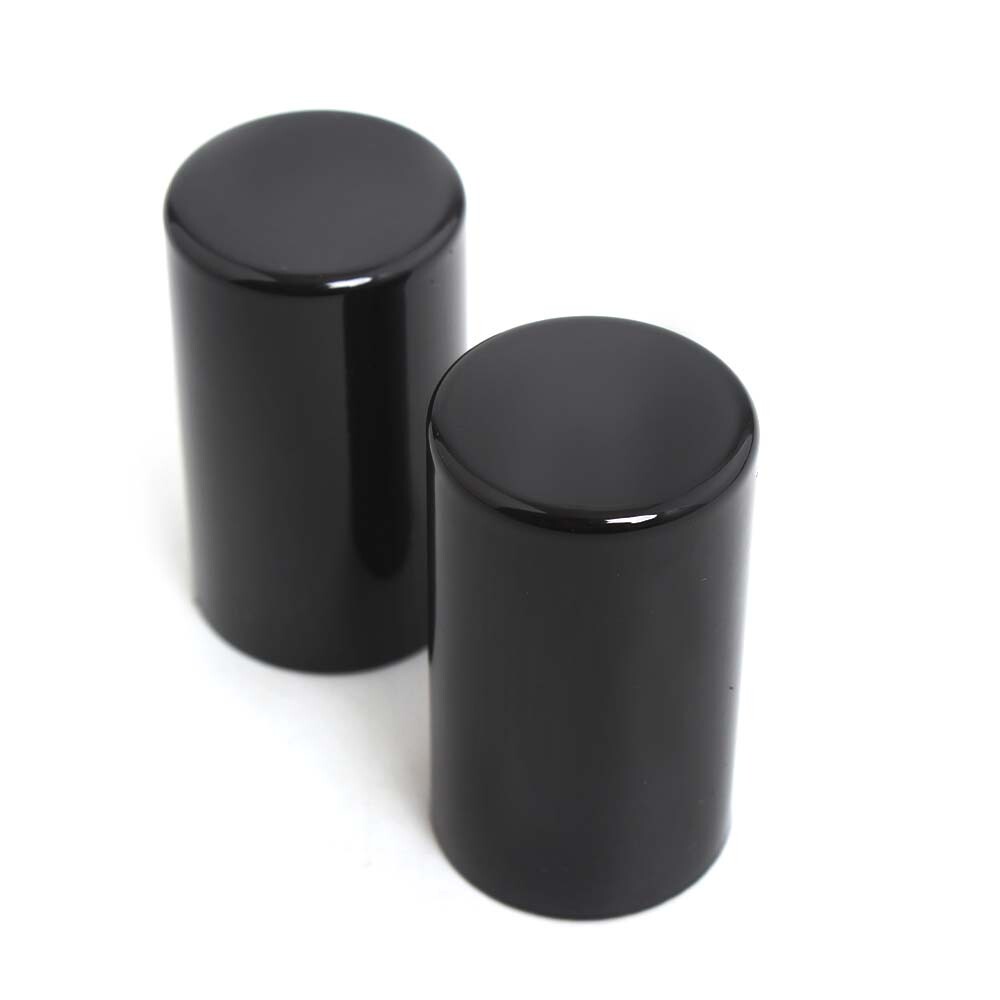 2X Black Docking Hardware Point Magnet Cover End Cap For Harley Touring Glide