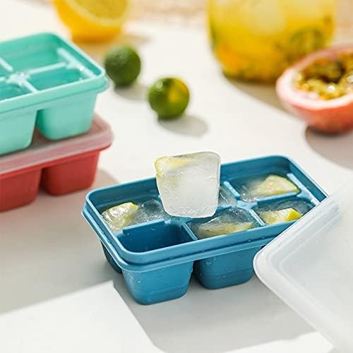 3-Pack Mini Ice Cube Trays with Lids – Easy Release & Stackable for Freezer