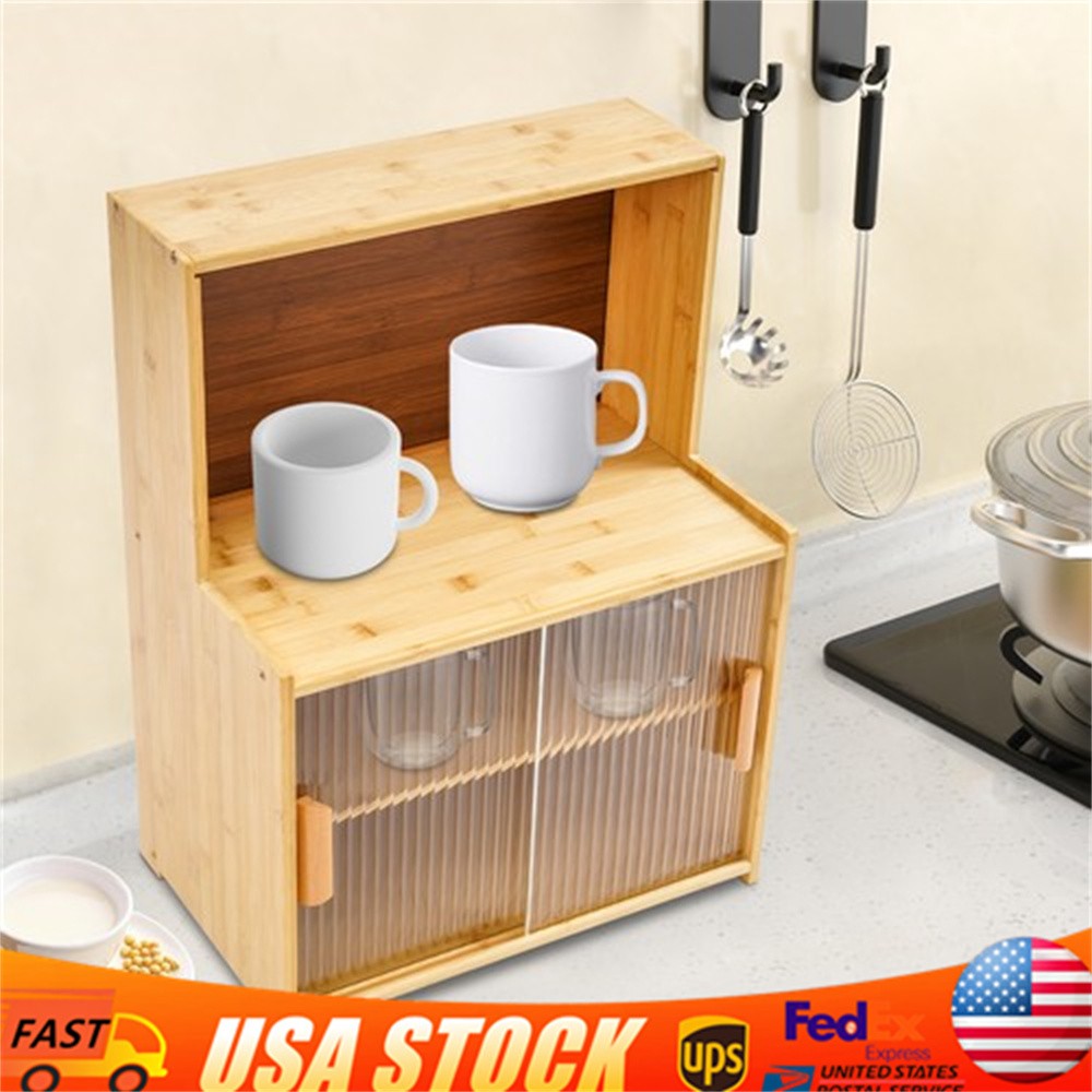 Kitchen Pantry Storage Cabinet Small Countertop Storage Sideboard Cupboard