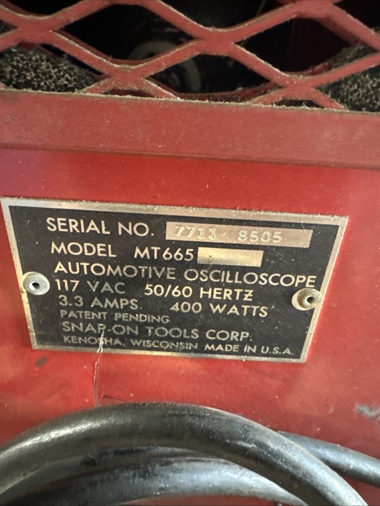 Snap on MT 665 Engine Tester