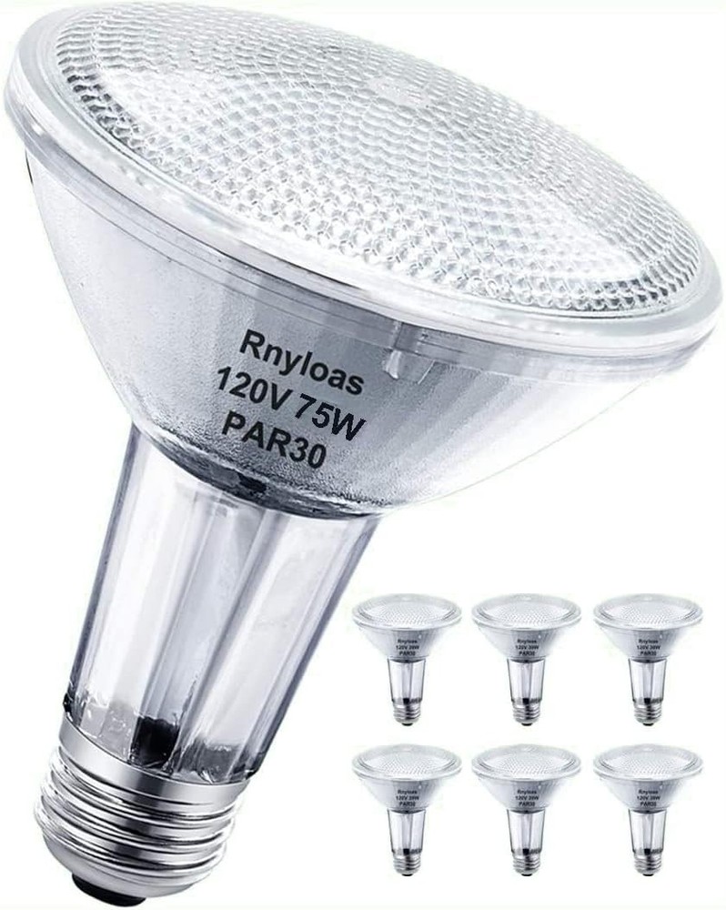 6 PACK PAR30 Long Neck Bulbs 60W Dimmable 3000K Warm White E26 medium Ba