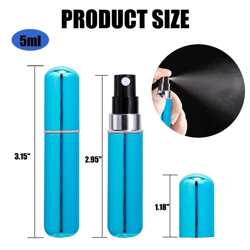 Smtheasy Perfume Travel Refillable Atomizer, Mini Atomizer 10pcs, Red