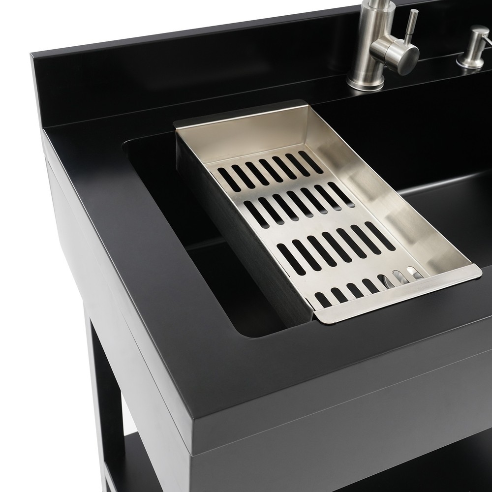 Freestanding Stainless Steel Utility Sink, Rectangular Single Bowl Utility Sink