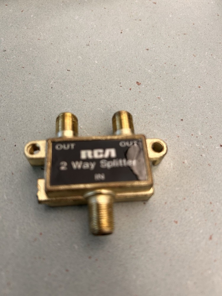 RCA 2 Way Coaxial Cable Splitter