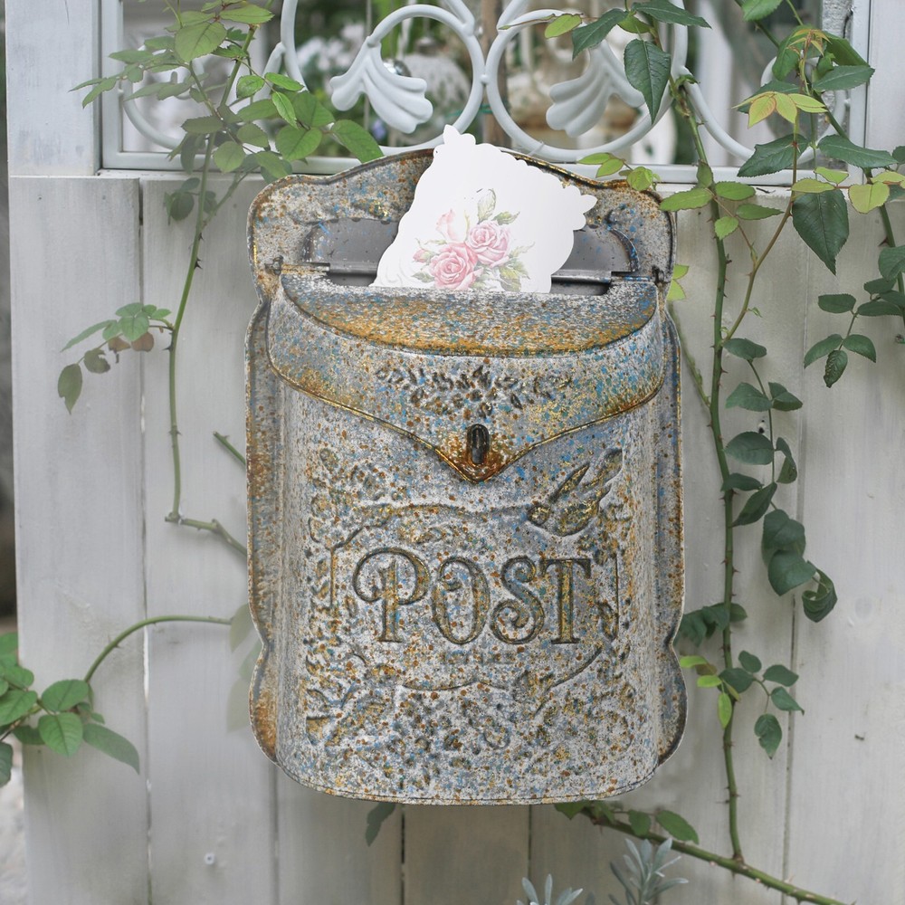 Rustic Wall Mount Mailbox for Porch Decoration, Message Box