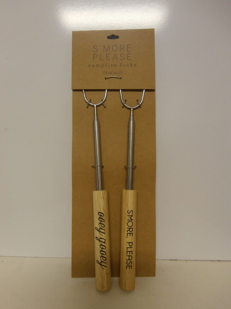 Demdaco S’more Please Campfire Sticks Extendable Roasting Forks Telescoping