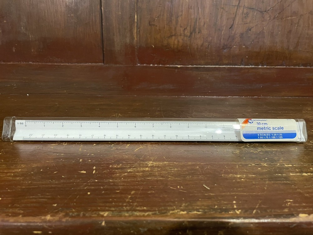 NEW! Sterling 30cm Metric Scale #554 6 Scale Ruler