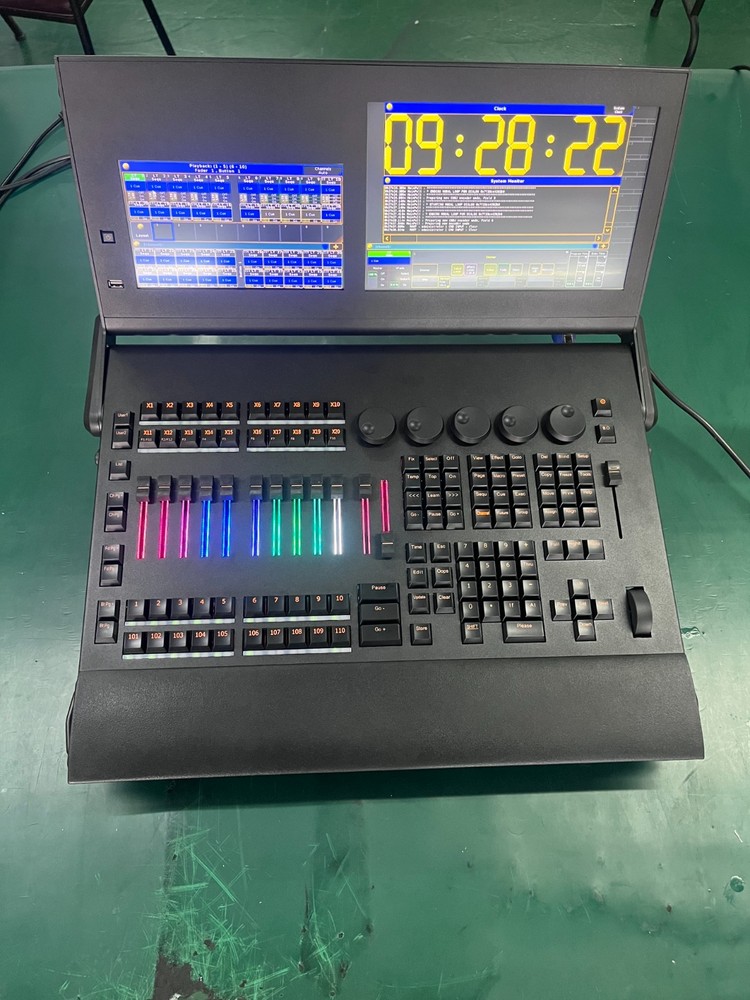 Motorized 4096CH dmx512 light System Controller Ma2linux console+ led fader+case