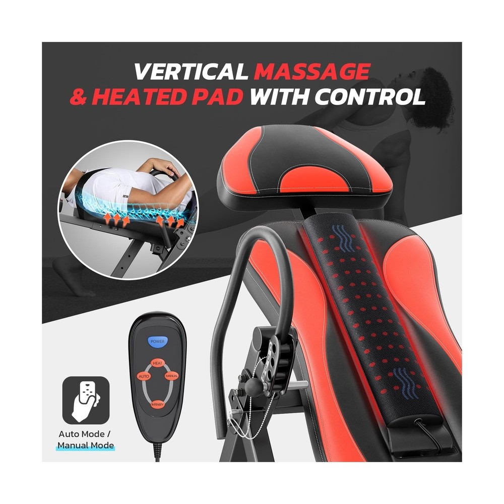 YOLEO Inversion Table Massage & Heat Inversion Table 2025 New Inversion Table...