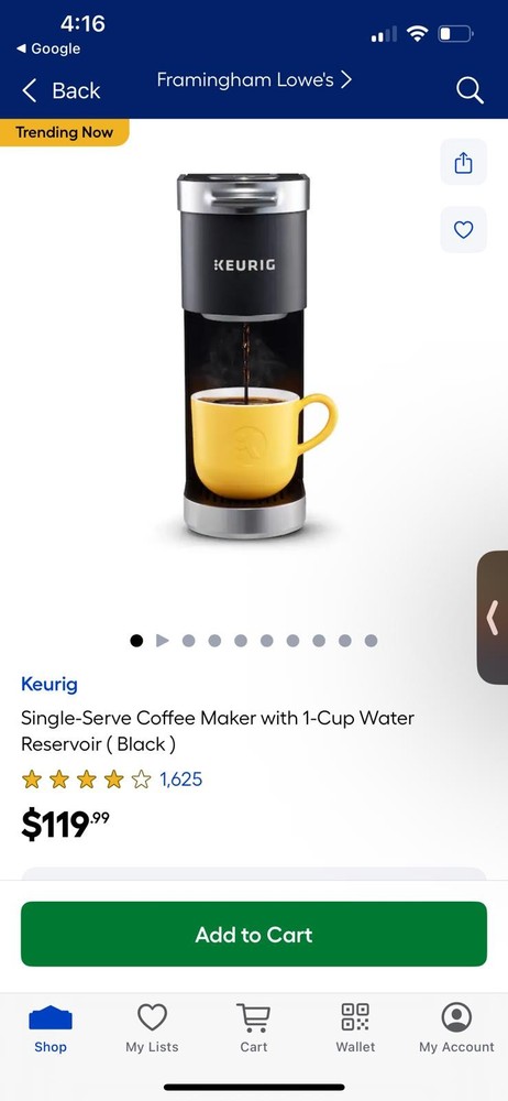 Keurig Single Serve Coffee Maker