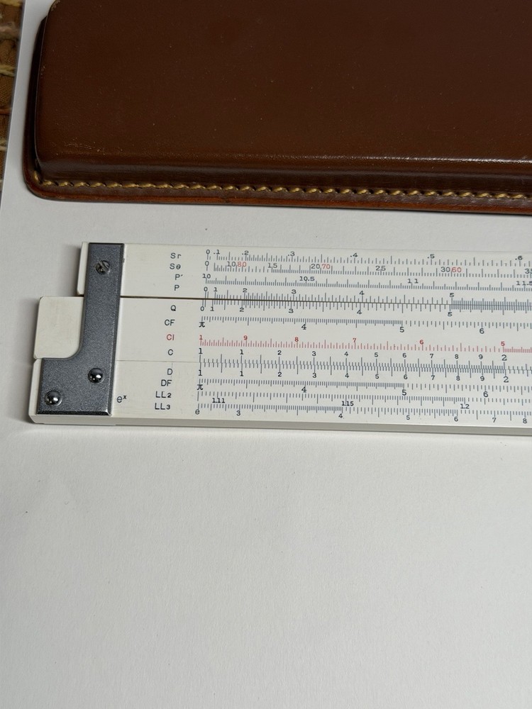 Scientific Instruments Co SIC Professional Slide Rule 1570, Case & Instructions
