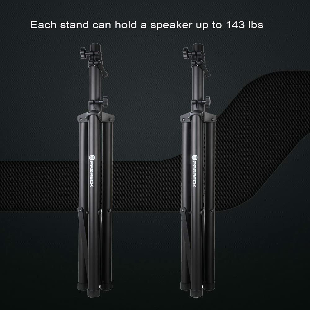 PRORECK Tripod Speaker Stands pair for Dj/PA Speaker System Adjustable Height
