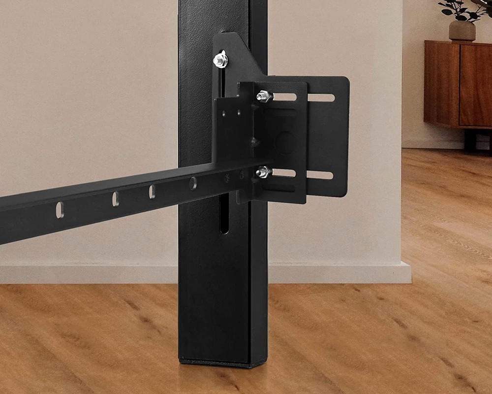 Bed Frame Footboard Extension Brackets Set Attachment Kit, Bolt-on Black