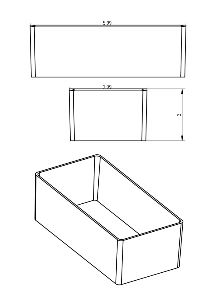 32pc 3x6" Drawer Organizer Bins Modular Storage Hardware Craft Toolbox System
