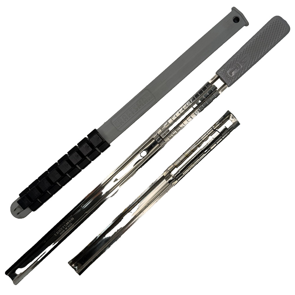 Craftsman Socket Rail Organizer Set 3pc 1/4" 3/8" 1/2" Metal & Plastic