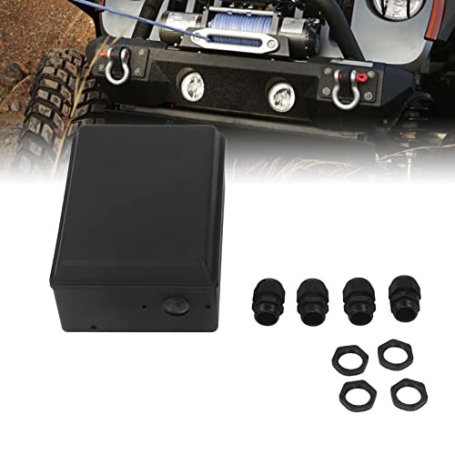 Winch Control Box, Black ABS High Strength Winch Control Protecting Box Kit