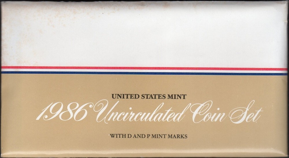 1986 UNCIRCULATED SET IN ORIGINAL US MINT PACKAGING (10 PC)