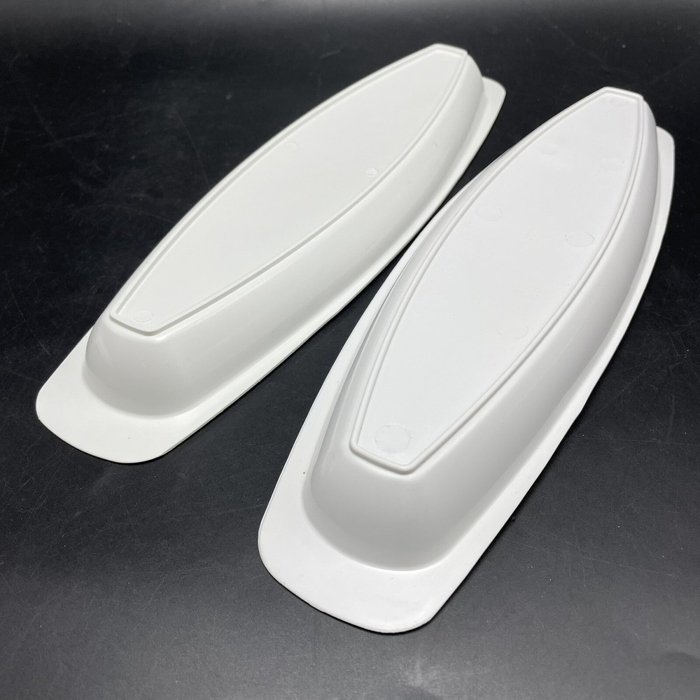 2 George Foreman White Plastic 12.5” Drip Trays Replacement Pieces