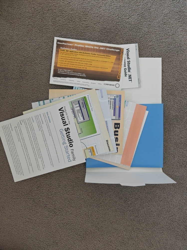 Microsoft Visual Studio .Net Version 2002. Academic