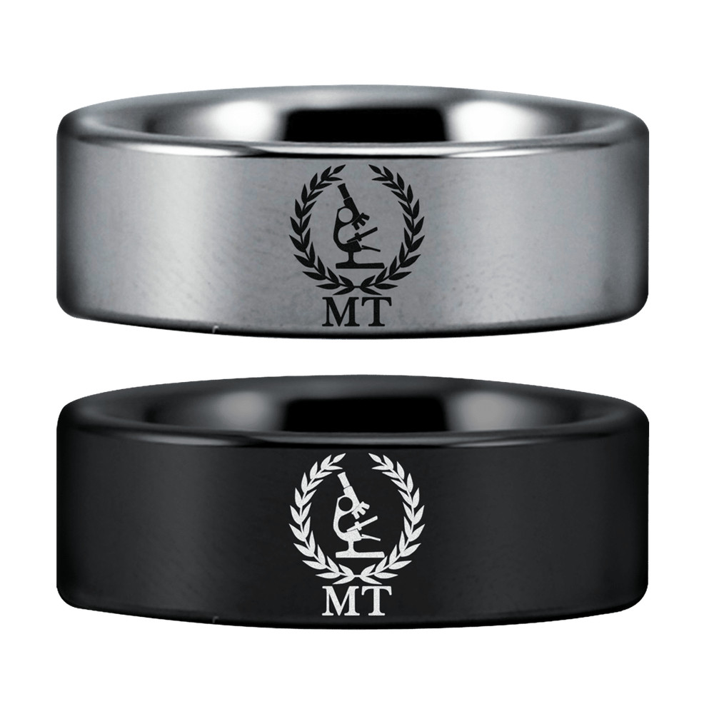 Black and Silver Tungsten MT Ring