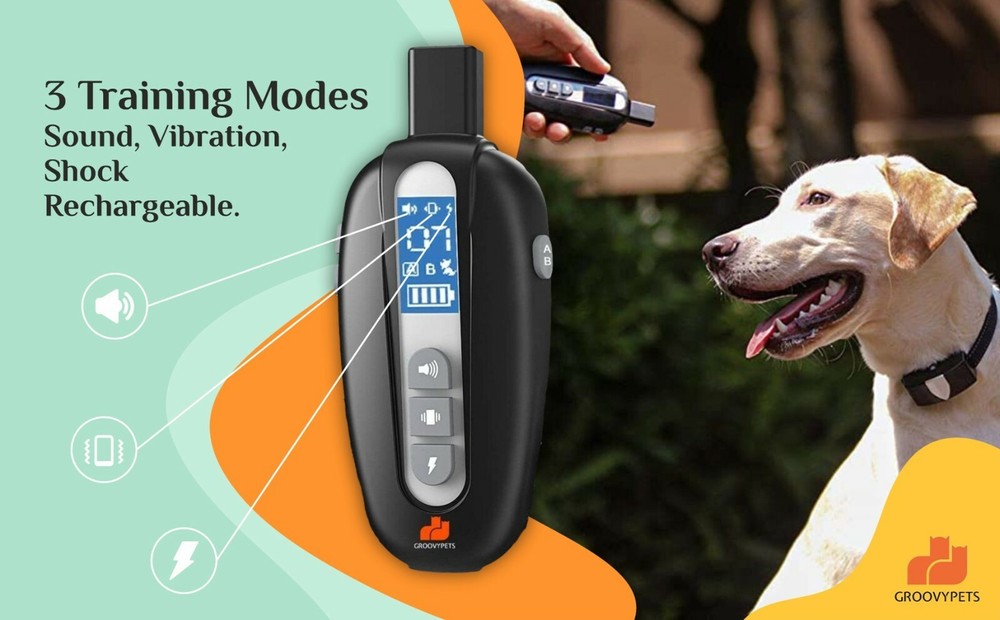 Remote Training Shock Collar Waterproof Bark Trainer for Small Medium Large Dog