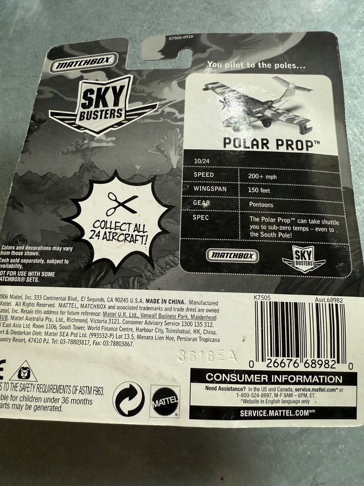 Matchbox Sky Busters MBX Polar Prop 1/64 Scale