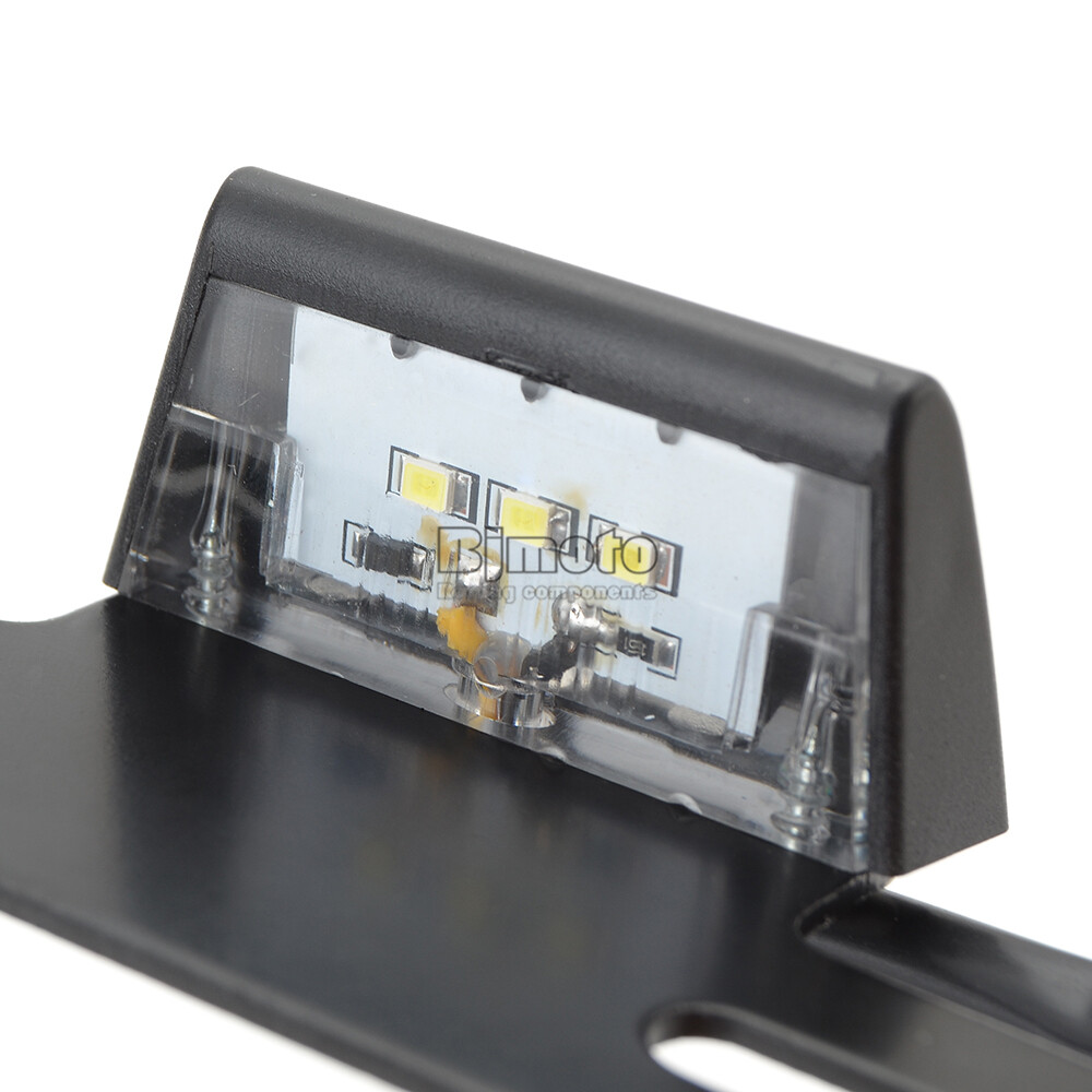 Universal Rear License Plate Holder Bracket LED Motorcycle Tail Light CNC