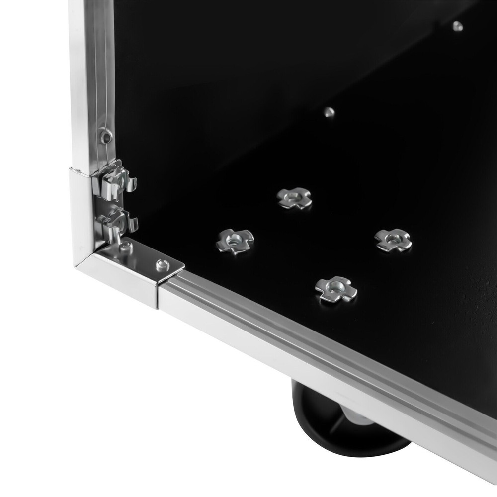 4 Post 16U Server Rack Open Frame Rolling Network Data Rack 19 inch With Casters