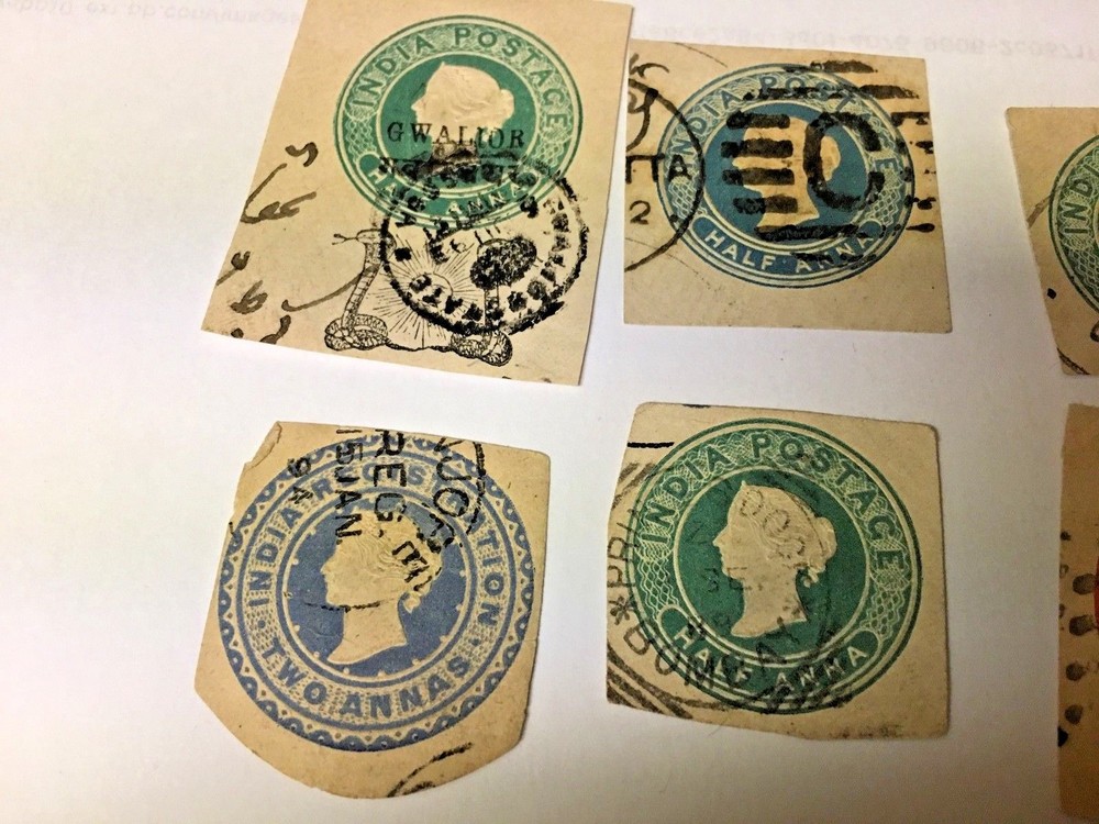 INDIA .STAMPS CUT SQUARE MISC LOT